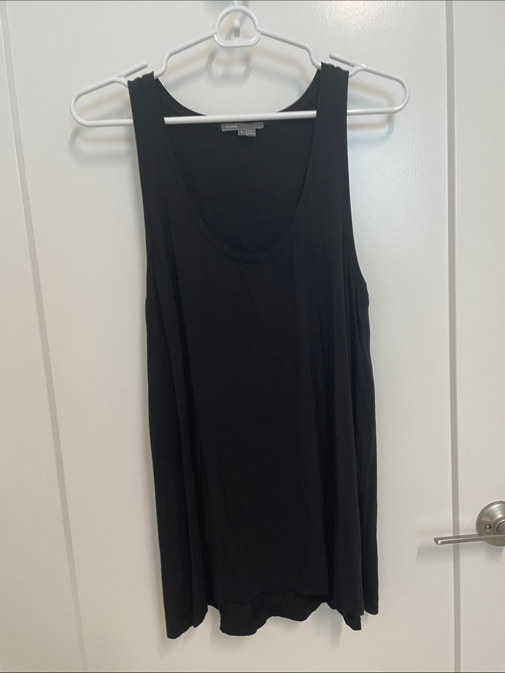 Vince Black Sleeveless Scoop Neck Tank